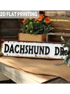 Dachshund Dr. Metal Street Sign Pet Lover Gifts Weiner Dog Doxie Hot Dog Flat 2D